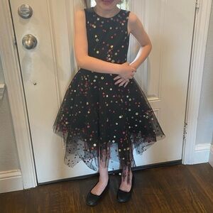 Zoe Ltd. Black Dress with Red and Gold Accents